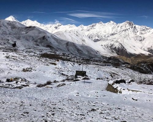 Muktinath And Tilicho View After Throng La Pass