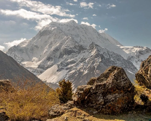 Pangpoche Peak View From Samdo Village