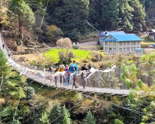 Suspention Bridge Everest Trek